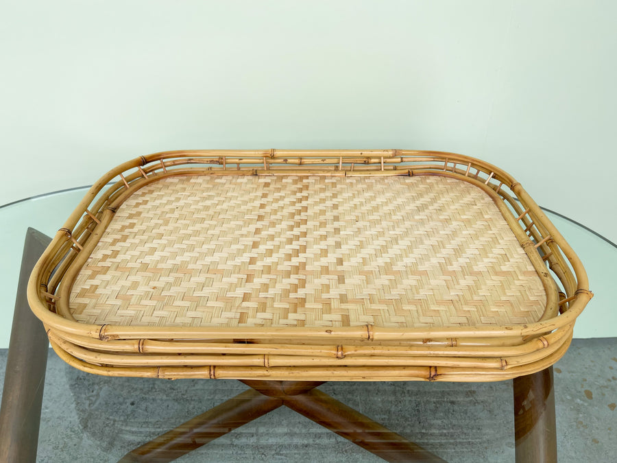 Set of Four Bamboo Trays