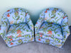 Pair of Palm Beach Upholstered Barrel Chairs