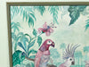 Tropical Teal and Pink Birds Original Art