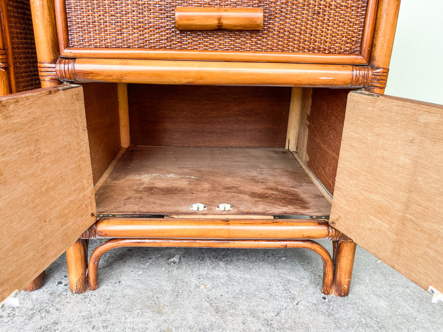 Pair of Cute Rattan Night Stands