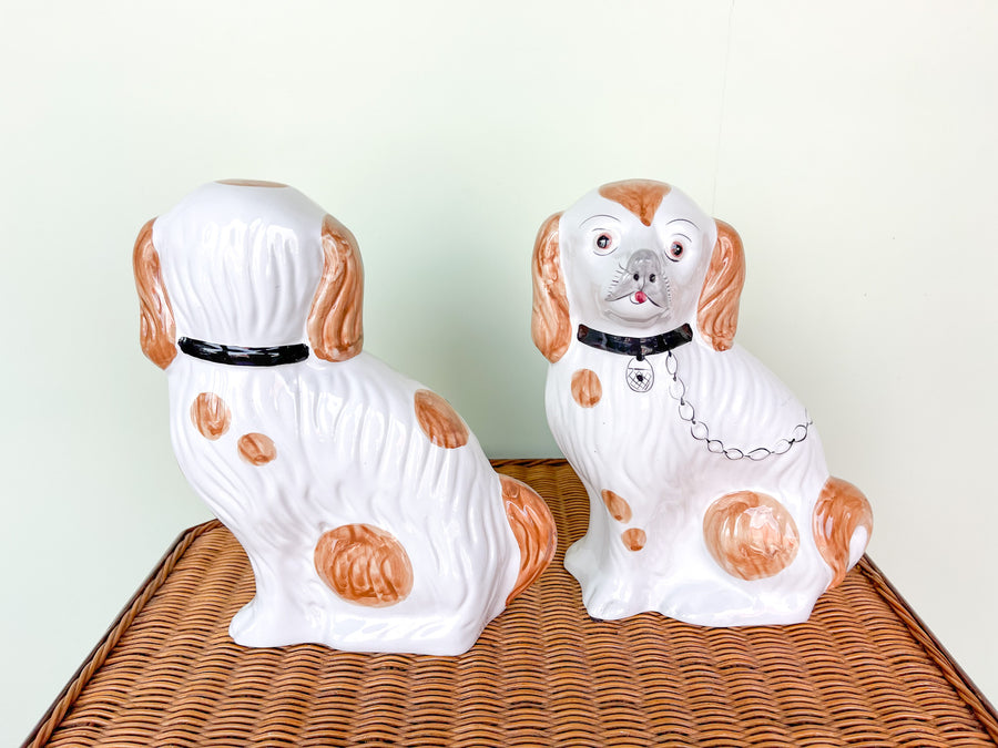 Pair of Caramel Dog Figurines