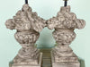 Pair of Carved Topiary Fruit Lamps