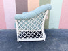 Oversized Ficks Reed Lattice Rattan Lounge Chair