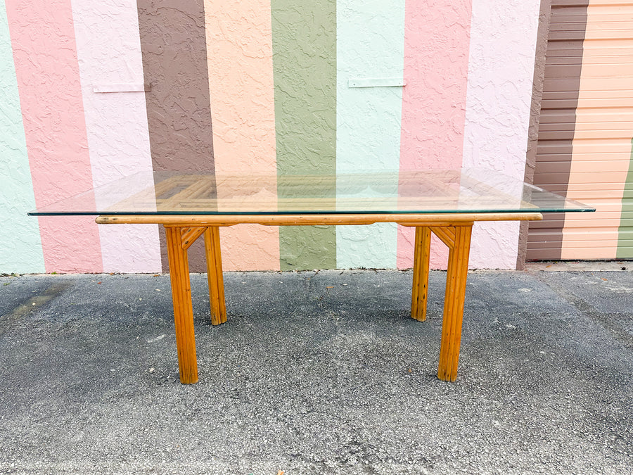 Warehouse Wednesday: Grid Top Rattan Dining Table