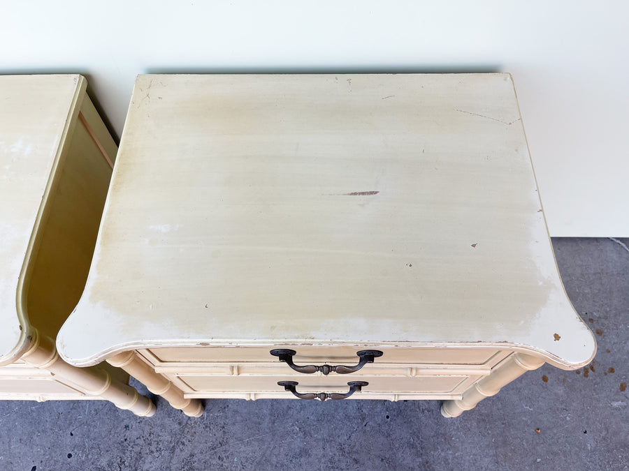 Pair of Faux Bamboo Nightstands