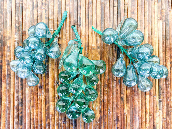 Trio of Green Glass Grapes