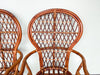 Pair of Rattan Balloon Back Chairs