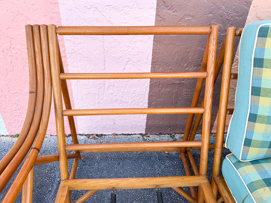 1940s Heywood Wakefield Three Piece Rattan Sofa