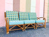 1940s Heywood Wakefield Three Piece Rattan Sofa