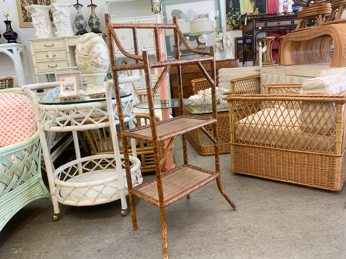 Petite Rattan and Seagrass Etagere
