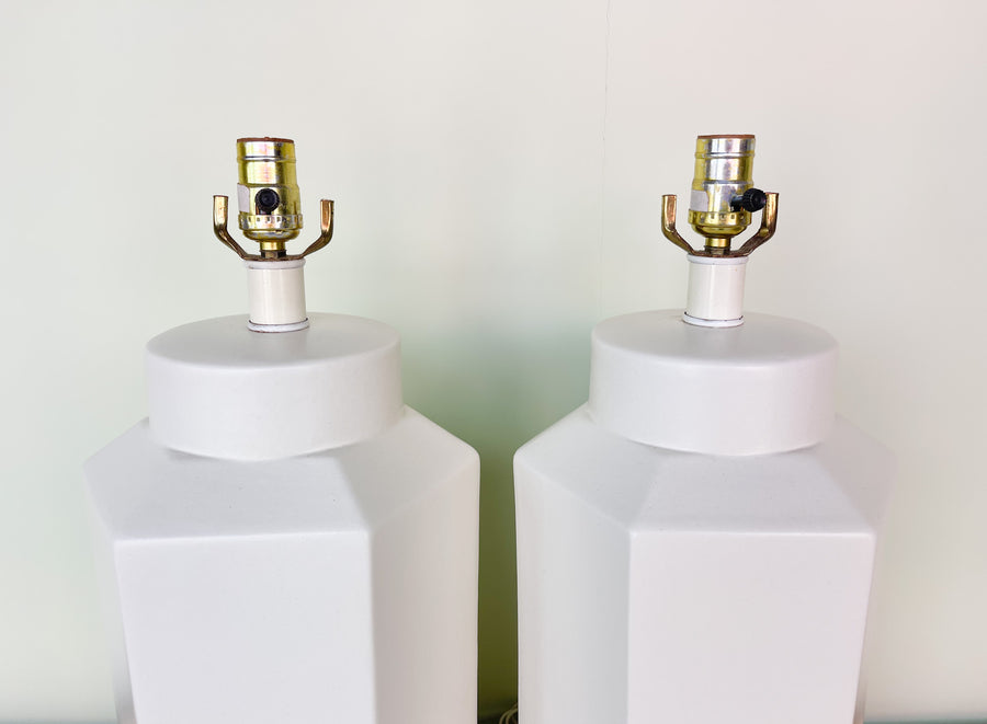 Pair of Coastal Chic Ceramic Lamps