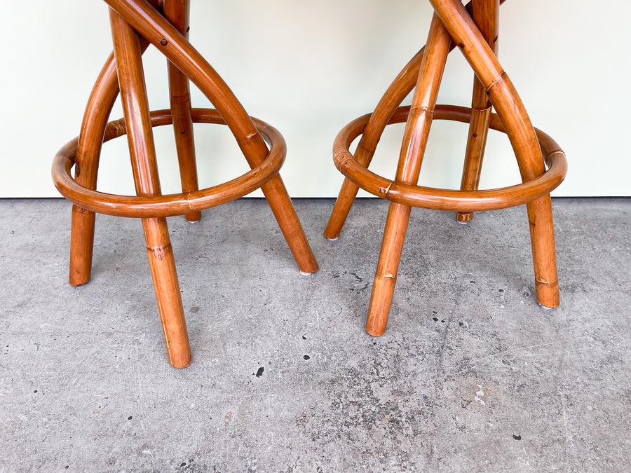 Pair of Old Florida Style Bar Stools