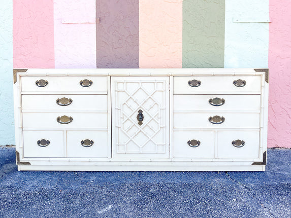 Faux Bamboo Fretwork Dresser