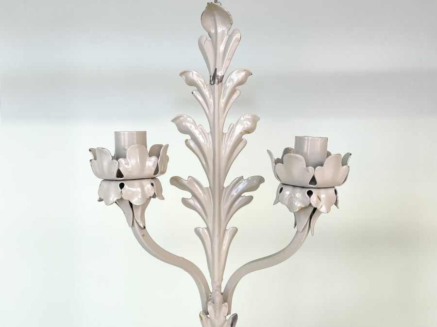 Pair of Floral Metal Wall Sconces