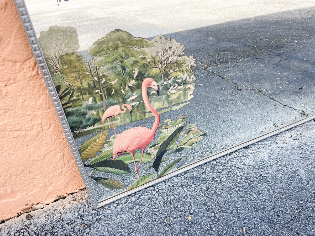 1950s Pink Flamingo Turner Mirror
