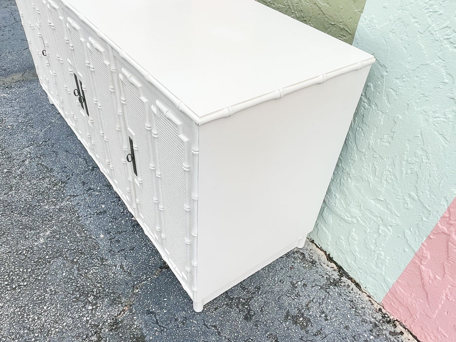 Palm Beach Chic Faux Bamboo Credenza