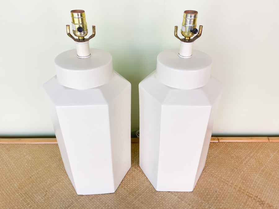 Pair of Coastal Chic Ceramic Lamps