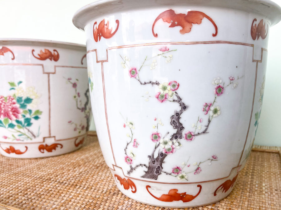 Pair of Chinoiserie Chic Cachepots