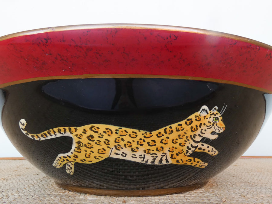 Warehouse Wednesday Sale: Lynn Chase Red Lacquered Cheetah Bowl