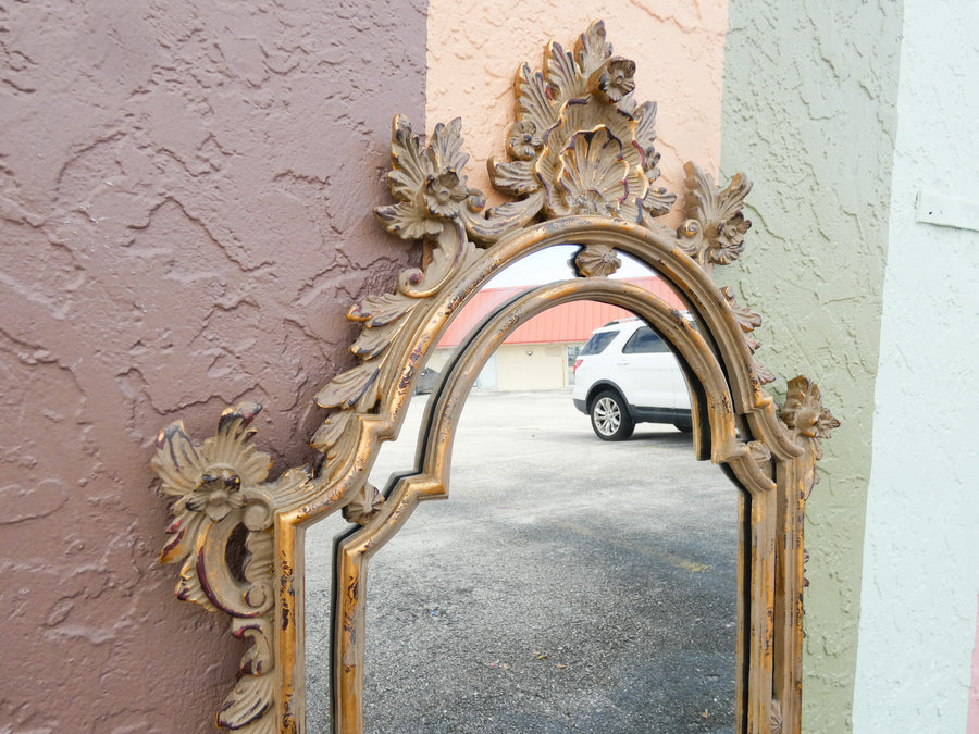 Floral Shell Motif Mirror