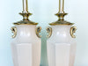 Pair of Cream and Gold Lamps