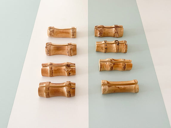 Set of Eight Bamboo Place Card Holders