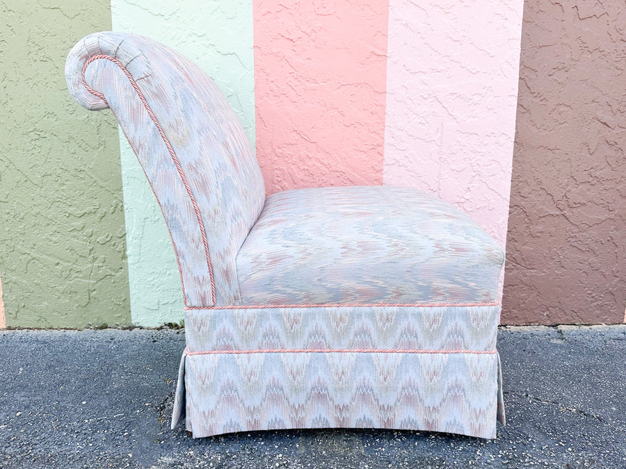 Pair of Upholstered Slipper Chairs