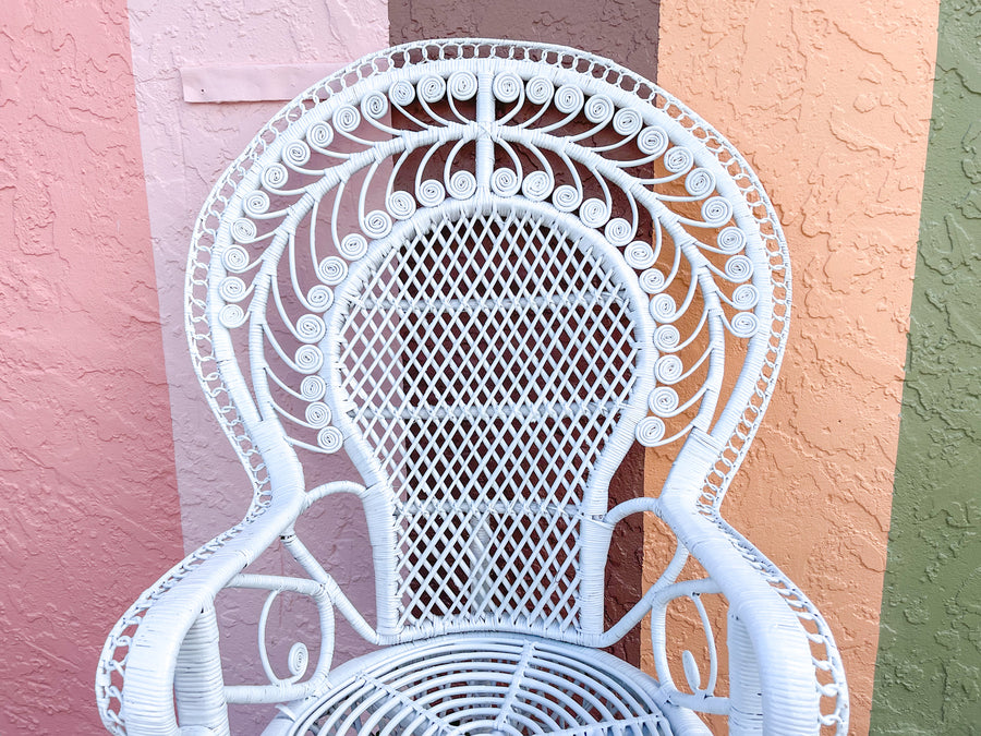 Fab Fiddlehead Rattan Peacock Chair