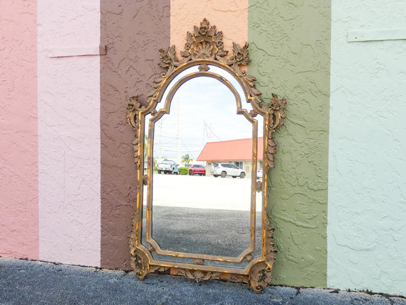 Floral Shell Motif Mirror