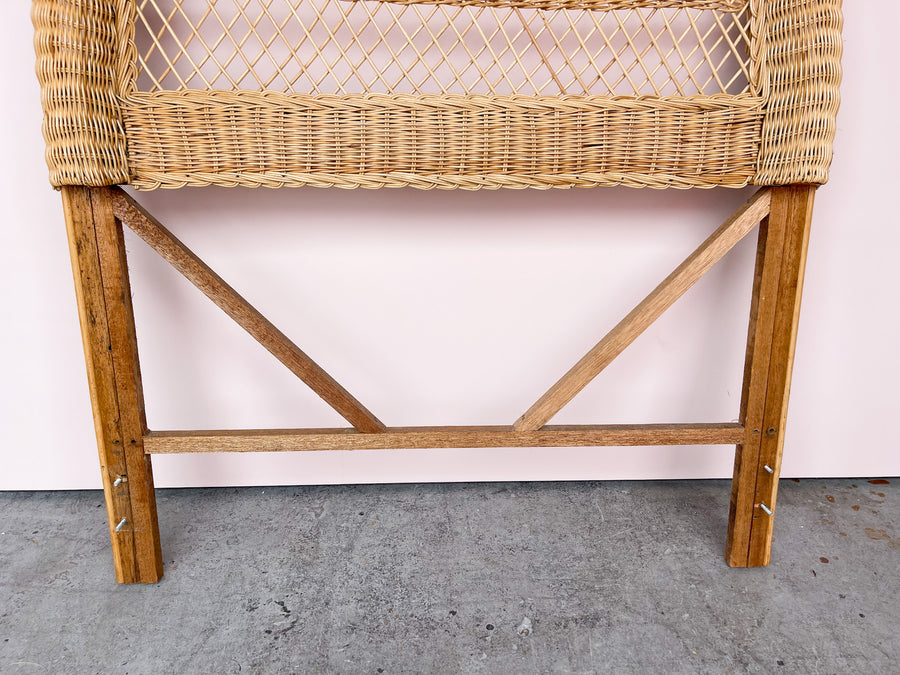 Pair of Sweet Wicker Twin Beds