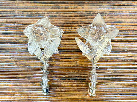 Pair of Glass Lilies