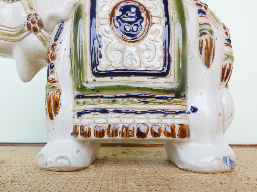 Pair of Ceramic Elephant Cachepots
