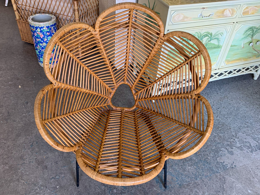 Pair of Rattan Flower Chairs