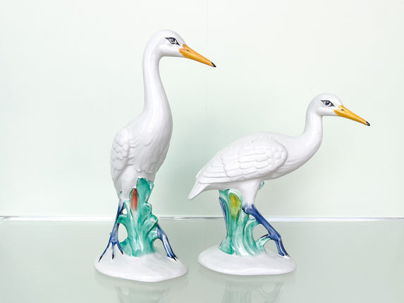 Pair of Italian Ceramic Herons