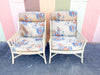 Pair of Ficks Reed Wingback Chairs