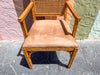 Set of Six Handsome Faux Bamboo Cane Chairs