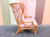 Rattan Chippendale Wingback Chair