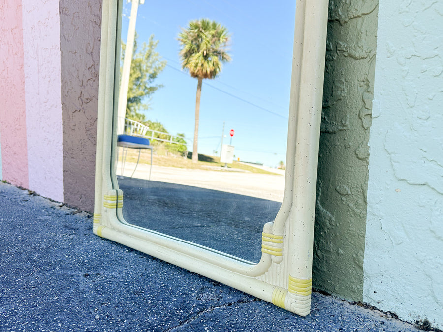 Faux Bamboo Mirror