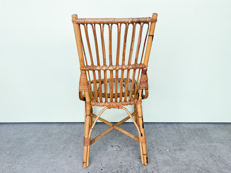 Pair of Cute Rattan Side Chairs