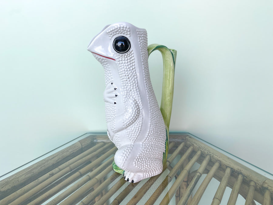 Italian Hobnail Frog Pitcher