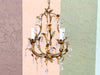 Petite Italian Gilt Chandelier with Crystals