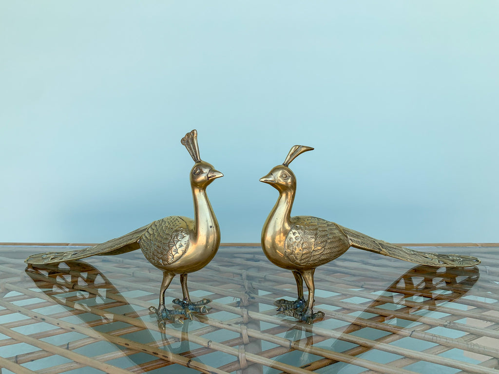 His and Hers Brass Peacocks