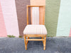 Set of Six Upholstered Back Rattan Side Chairs
