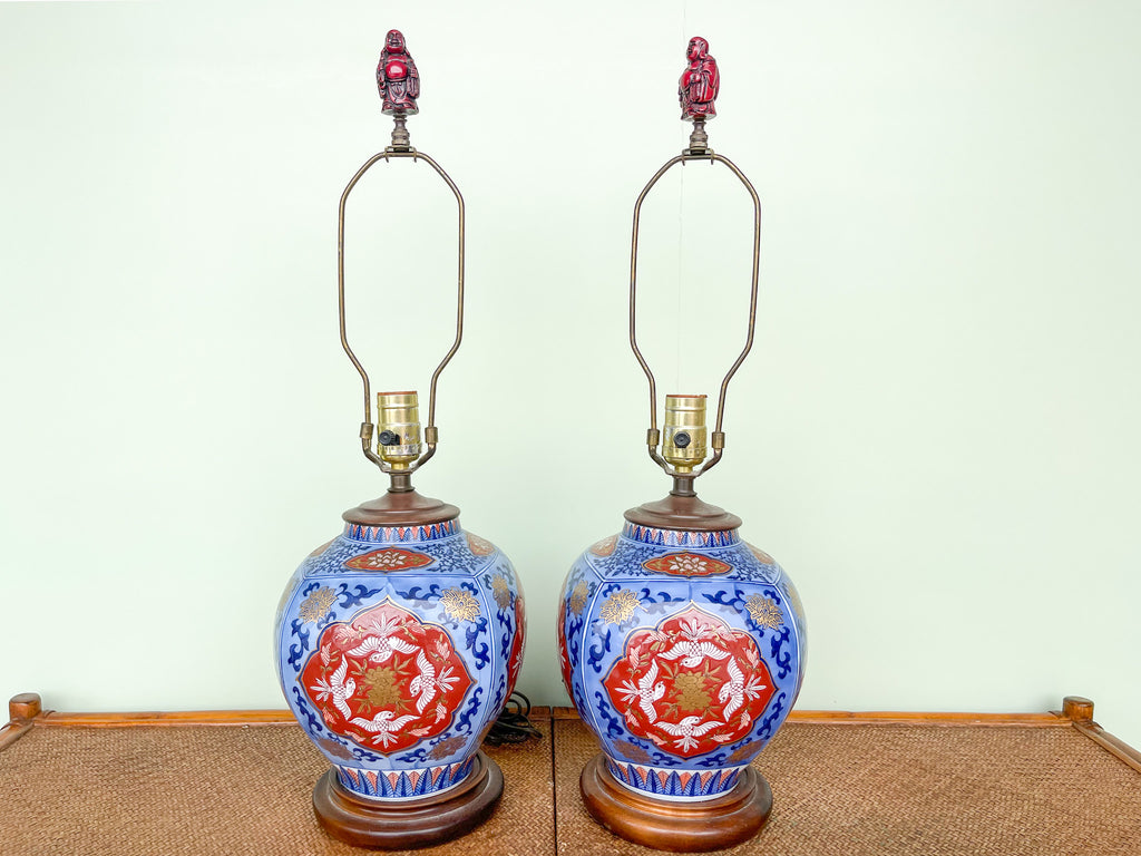 Warehouse Wednesday Sale: Pair of Porcelain Chinoiserie Lamps