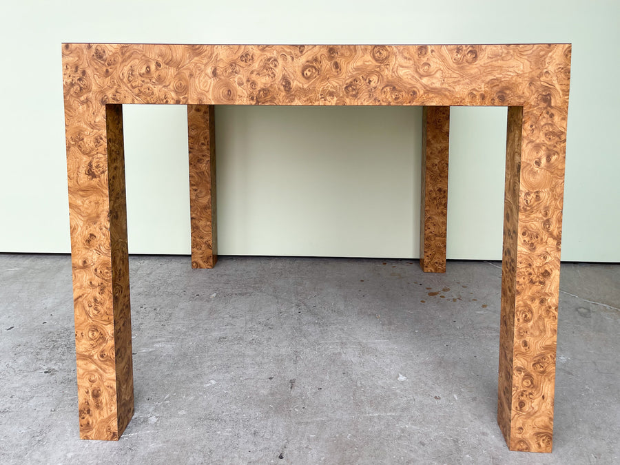 70’s Faux Burl Wood Parson Game Table