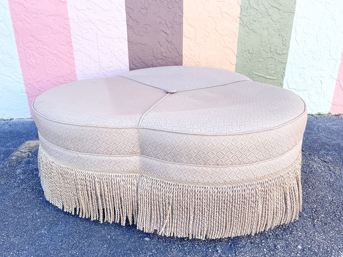 Oversized Regency Ottoman on Casters