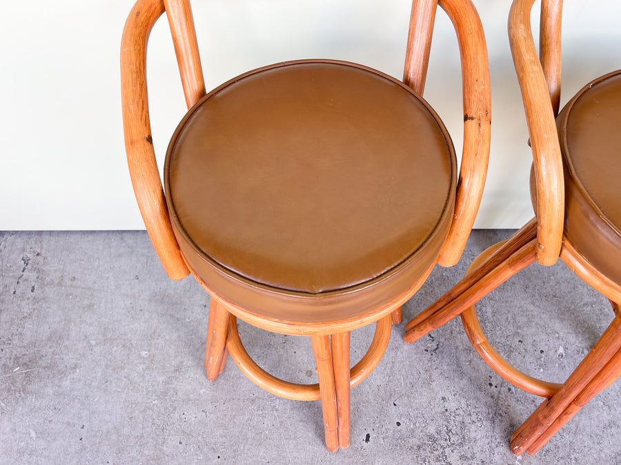 Pair of Old Florida Style Bar Stools