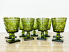 Set of Eight Gorg Green Goblets