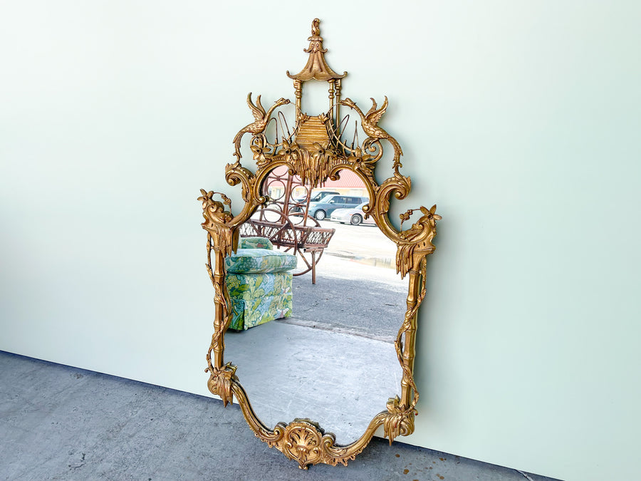 Italian Gold Gilt Chippendale Mirror