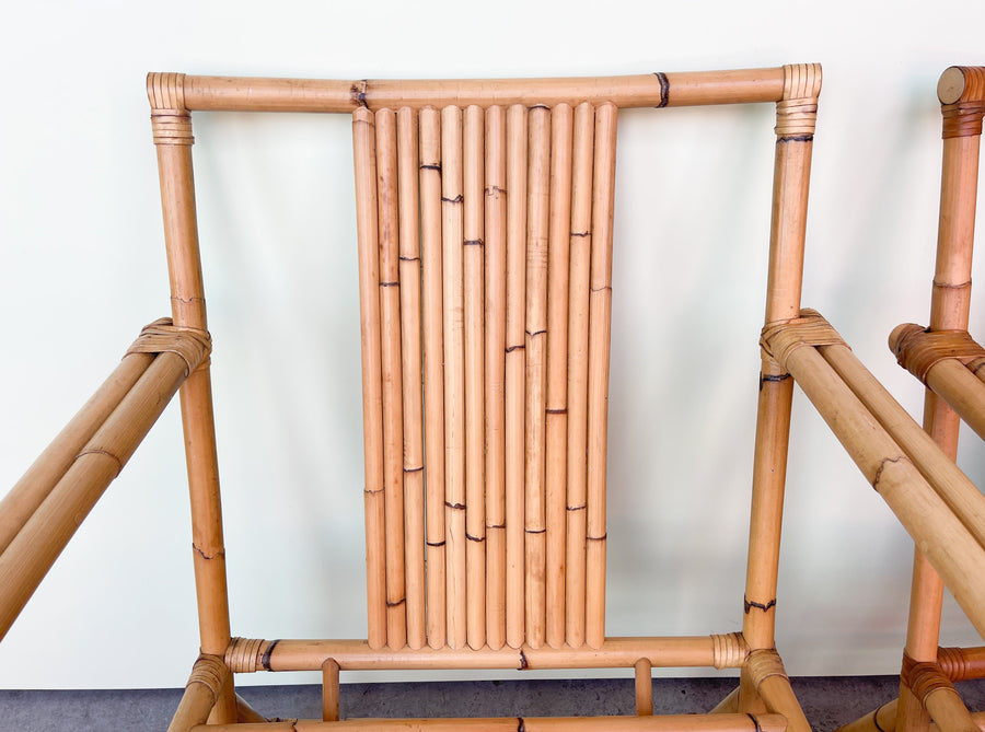 Pair of Island Chic Bamboo Chairs